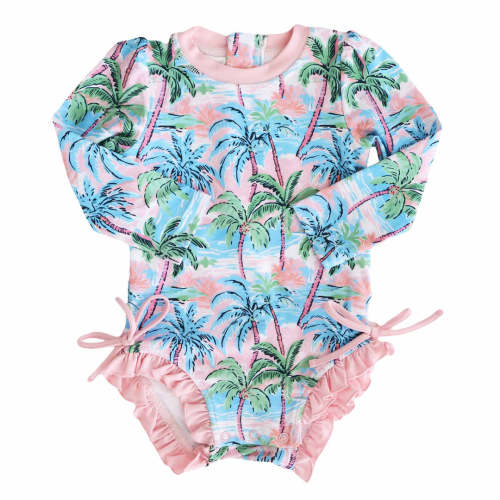 Long Sleeve Rash Guard With Ruffle Bottom | Best Sellers