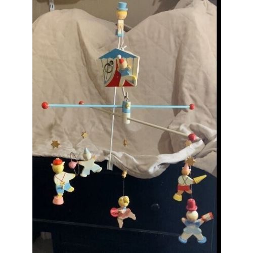 IRMI Nursery Originals Hand Painted Wooden CIRCUS Baby Crib Mobile - #801
