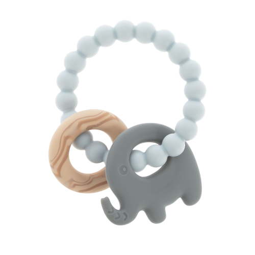 Nuby Silicone Beaded Silicone Elephant Teething Ring
