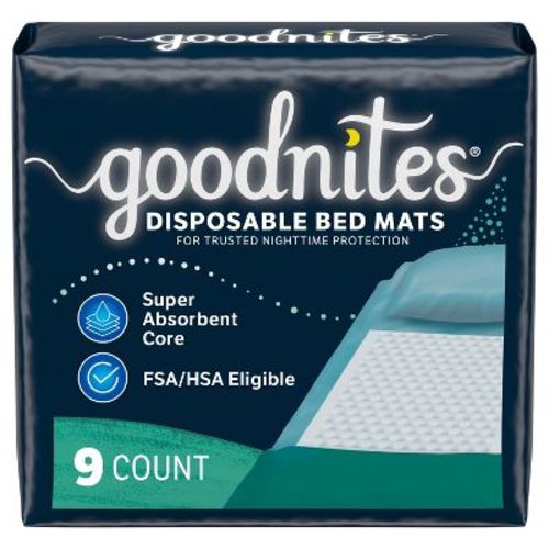 Goodnites Disposable Bed Mats For Bedwetting - 9ct