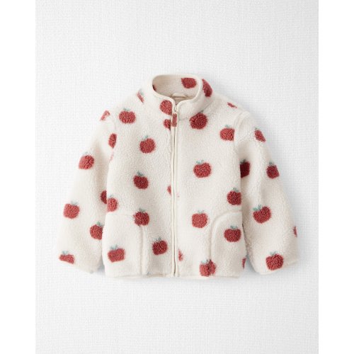 Toddler Recycled Sherpa Jacket in Apple Print - Little Planet | Carter's