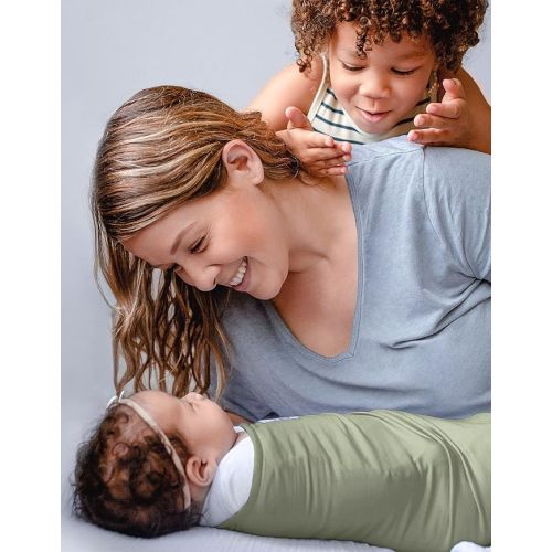 The Ollie Swaddle – Sleep Swaddle for Babies | Breathable, Moisture-Wicking Fabric to Prevent Overheating | Adjustable Fit (Olive, One Size)