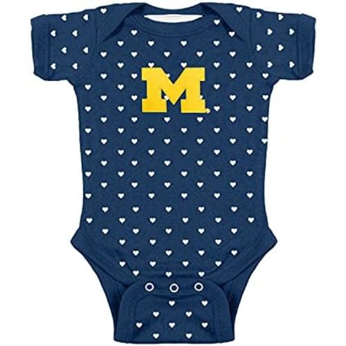 Two Feet Ahead Hearts Baby Girl Bodysuit – Officially Licensed Infant Outfit