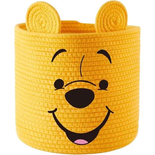 Winnie Storage Box Cubes Handmade Woven Nursery Basket Collapsible Cotten Rope Laundry Cloth Toy Bin Ideal Baby Showers Newborn Suff Storage Basket Gift