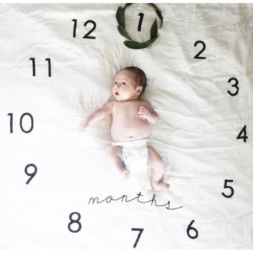 Circle Months Baby Milestone Blanket™ - Cotton Muslin Swaddle Blanket – batzkids