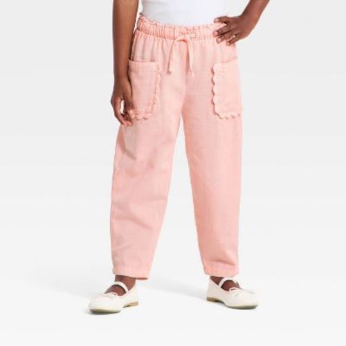 Toddler Girls' Cargo Jogger Pants - Cat & Jack™ Peach Orange 18M