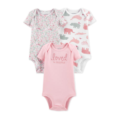 Carter's Child of Mine Baby Girl Bodysuit, 3-Pack, Sizes Preemie-18M