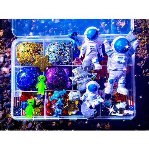 Space Play Dough Kit, Playdough kit,Astronaut Sensory Kit,Kids Gift, Kids Birthday present,Space Sensory bin,playdough box, Gift for Boys