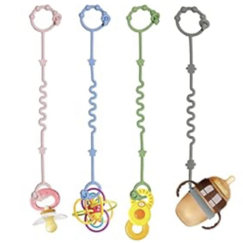 Toy Straps for Baby,RTMOK Silicone Setpacifier Clip,Applies to Car Seat Toy,Teether Toy,High Chair,Stroller Accessories,Baby Toy Clips,Cribs,Rocking Chair