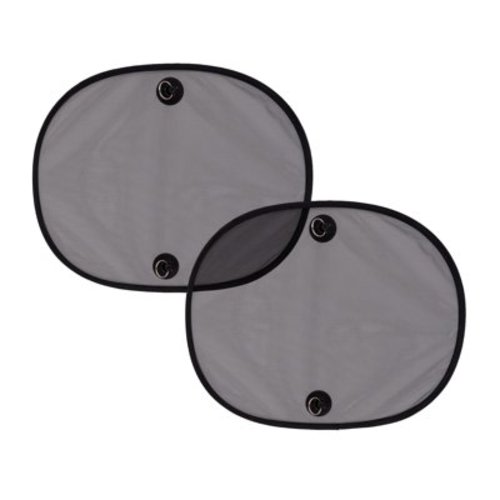 Auto Drive Universal Fit Suction Cup Mesh Side Window Twist Sunshade 2 Counts , 18" x 14"