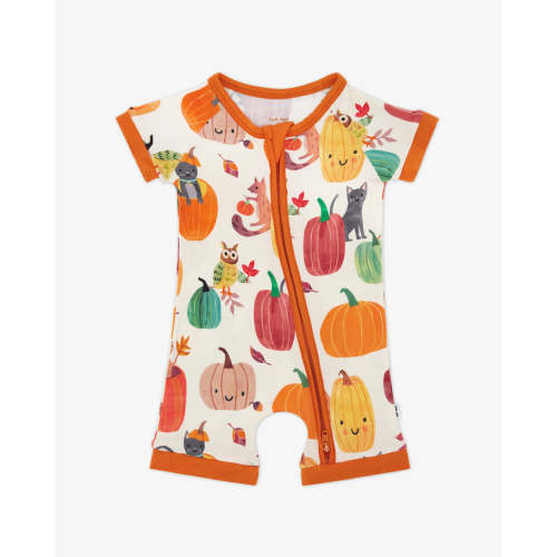 Pumpkin Pals Shorty Zippy | Little Sleepies | 3-6M
