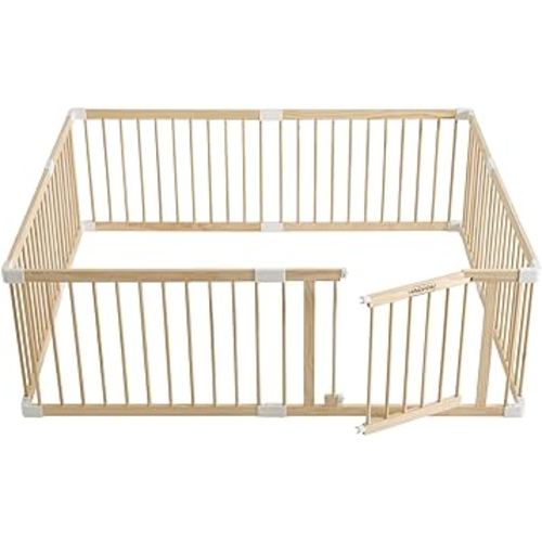 Baby Gate Playpen Baby Fence for Babies and Toddlers Baby Play Yards (81x73x24 inches)