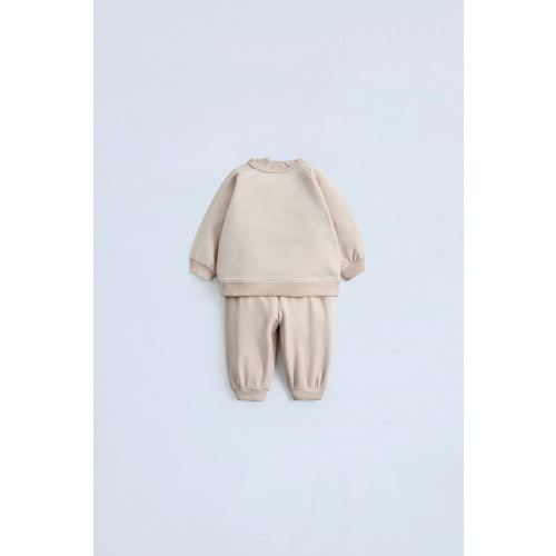 SWEATSHIRT AND JOGGER PANTS MATCHING SET - Light beige | ZARA United States