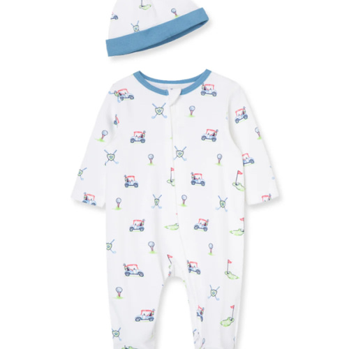 Golf Club 2-Way-Zip Footie with Hat