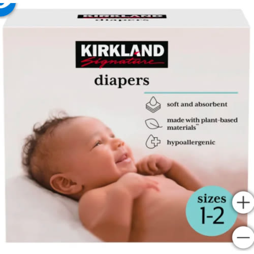 Kirkland Signature Diapers Sizes 1-2