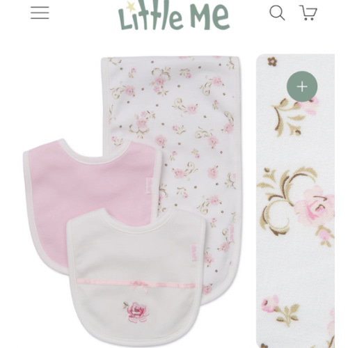 Vintage Rose Bib & Burp Set