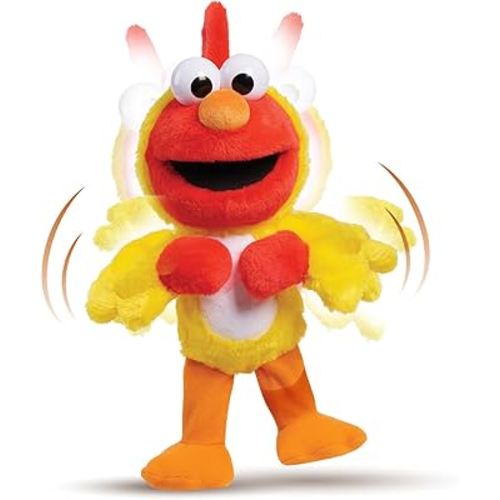 Sesame Street Chicken Dance Elmo Feature 13 Inch Plush, Dancing Plush, Stuffed Animal, Kids Toys for Ages 2 Up by Just Play