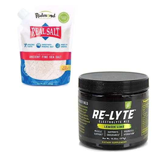 Redmond Bundle Re-Lyte Electrolyte Drink mix with Real salt 16 oz pouch