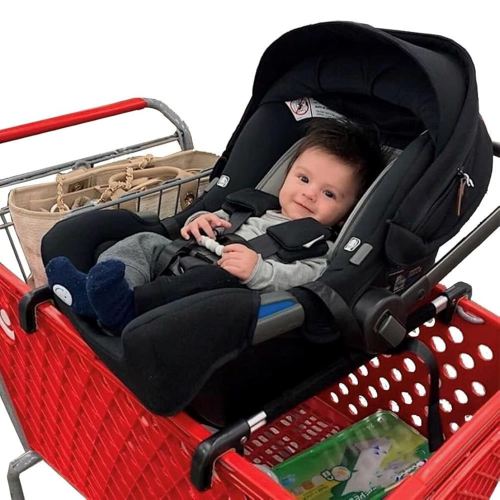 Car Seat Carrier for Shopping Carts, Allows Babies, Newborns, Infants and Toddlers to Stay Snug or Sleeping in Car Seat While Parents Shop, As Seen on Shark Tank