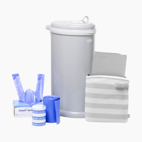 Ubbi Diaper Pail Value Gift Set - Grey