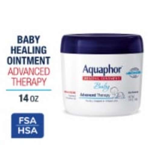 Aquaphor Baby Healing Ointment Advanced Therapy Skin Protectant, Dry Skin and Diaper Rash Ointment, 14 oz