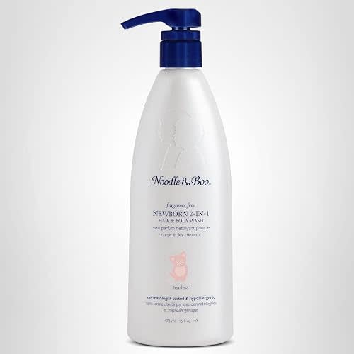 Noodle & Boo Fragrance Free Newborn 2-in-1 Hair & Body Wash for Baby Eczema Care, 16 fl. oz.