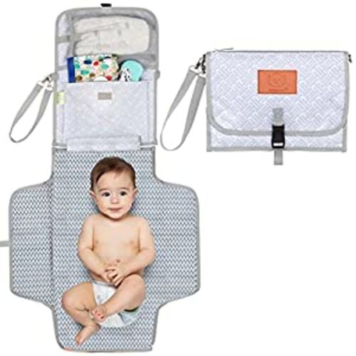 Amazon.com : Portable Diaper Changing Pad - Waterproof Travel Changing Mat for Baby, Foldable Baby Diaper Clutch, Detachable Baby Travel Diaper Mat for Diaper Changing Station, Diaper Change Mat (Gray Mod) : Baby