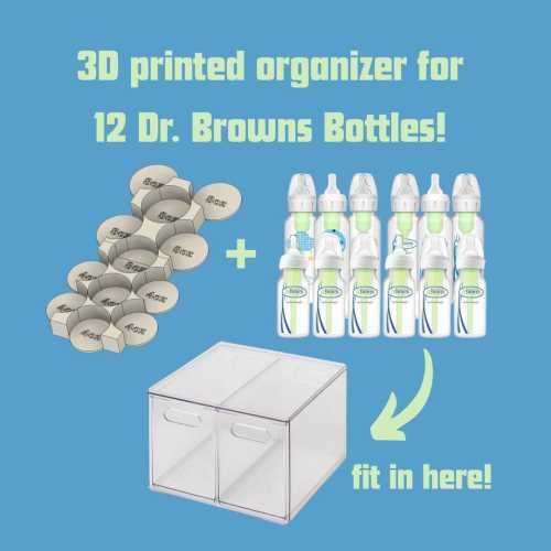 Dr. Brown&#39;s baby bottle organizer for Target bin storage (3D print)
