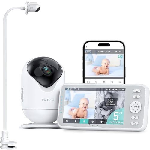 Dr.Care VistaView 5" 1080P Smart WiFi Baby Monitor with Camera & Clip Mount