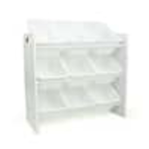 Humble Crew Cambridge White Toy Organizer with 9 Storage Bins, 23.62 in. H x 25.79 in. W x 11.02 in. D WO517