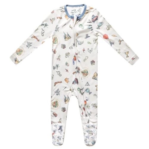 Copper Pearl Zip-Up Footie Baby Pajamas: Ultra-Soft Boys & Girls Pajamas, Premium Knit Fabric in Stylish Prints, Tag-Free with Two-Way Zipper, Sized Newborn to 24 Months, Wizarding World