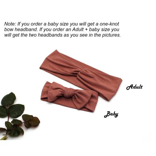 Brown Mommy and Me Headband