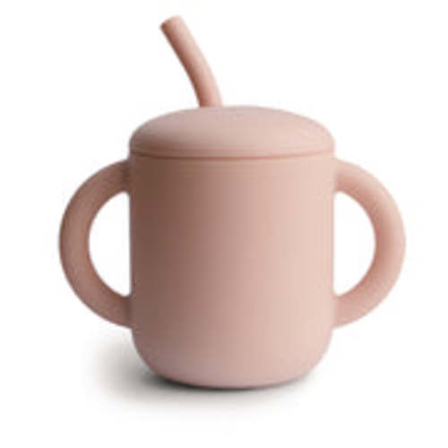Mushie Baby Silicone Training Cup + Straw