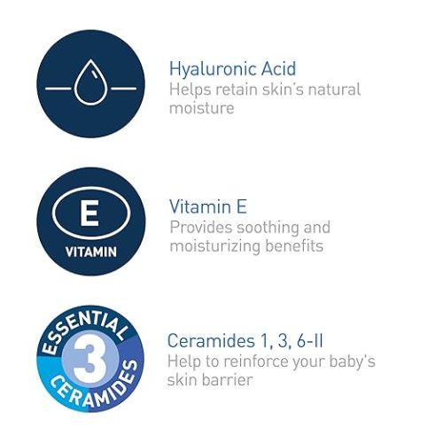 CeraVe Baby Wash & Shampoo, Fragrance, Paraben, & Sulfate Free Shampoo for Tear-Free Baby Bath Time, 8 Ounce