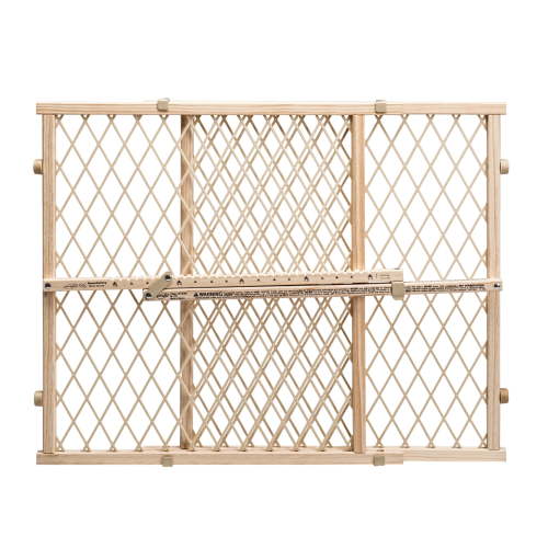 Evenflo Position & Lock Value Adjustable Wood Baby Gate, (Natural), Fits Openings 26 - 42 in. Wide