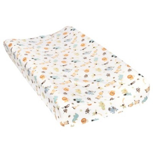 Trend Lab Deluxe Flannel Changing Pad Cover, Color: Jungle friends