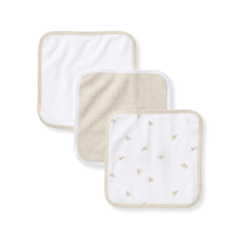 Golden Bee Organic Cotton Knit Terry Washcloths 3 Pack