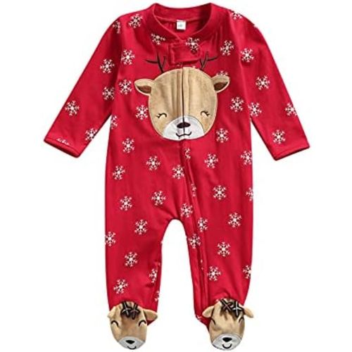 One opening Newborn Baby Boy Girl Zipper Footies Pajamas Pjs Ribbed Solid Long Sleeve Romper Jumpsuits Footed Sleep and Play
