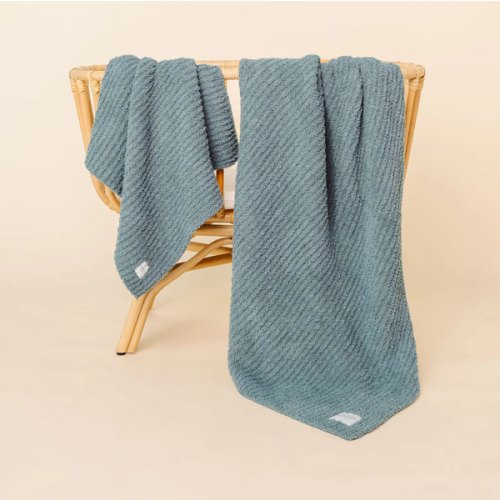 Chenille Blanket - Ocean Blue - Small & Large – Lou Lou & Company