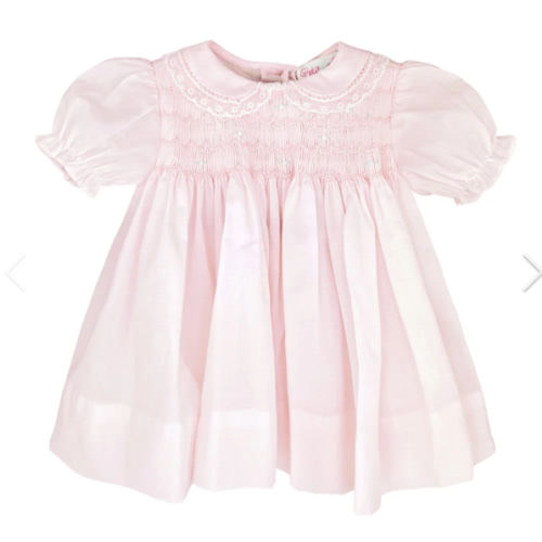 Shop for Fully Smocked Dress with Lace online