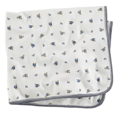 Ralph Lauren Boys' Layette Reversible Printed Receiving Blanket - Baby