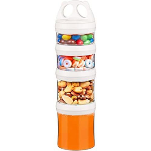 4Pcs/Set 120ML Baby Food Storage Milk Powder Box Portable Light Snack Box  with Leak Valve Kids Snack Container