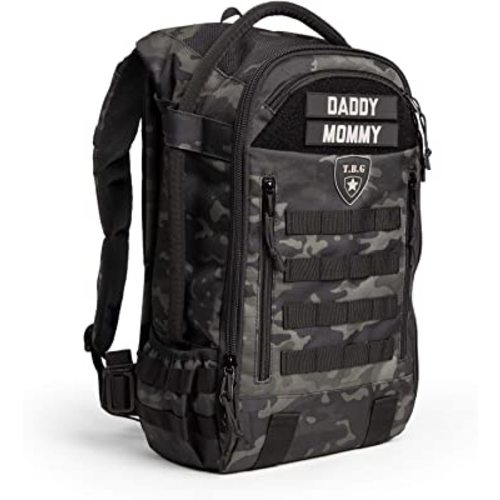 TBG - Mens Tactical Diaper Bag Backpack w/Built-in Changing Mat, Stroller Strap