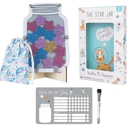 The Original Star Jar-Under The Sea Collection, Star Jar Reward Chart for Kids, Star Chart for Potty Training, Chore Chart for Kids Reward Jar, Magnetic Reward Jar Classroom, Reward Jars for Kids