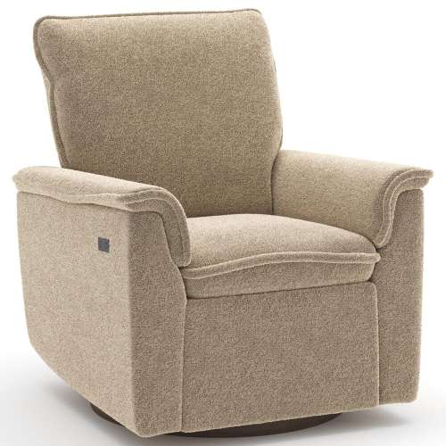 Baby Appleseed Anza Power Swivel Glider Recliner in Taupe