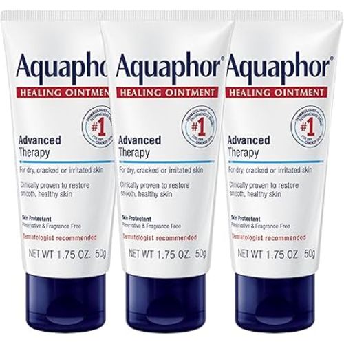 Aquaphor Healing Ointment - Travel Size Protectant for Cracked Skin - Dry Hands, Heels, Elbows, Lips, Packaging May Vary, 1.75 Ounce (Pack of 3)