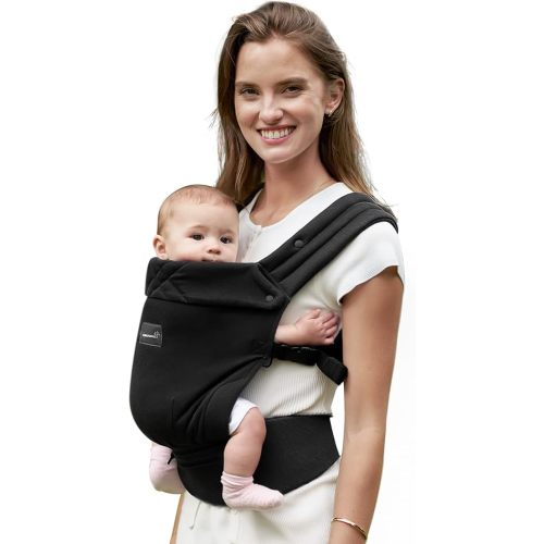 GROWNSY Baby Carrier Newborns to Toddlers, Ergonomic Baby Toddler Carrier Slings Wraps with Head Support, Easy to Wear,Infant Carrier Baby Gift,Travel and Hiking Friendly, for Babies 7 to 44 lb(Black)