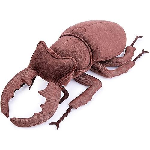 ZHONGXIN MADE Realistic Stag Beetle Plush Toy - 10" Lucanidae Atlas Animal Insect Beetle Stuffed Animal, Soft Crustaceans Animals Model, Unique Beetle Plushie Toys Model Dolls Gifts for Kids