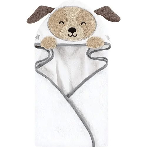 Hudson Baby Unisex Baby Cotton Animal Face Hooded Towel, Astronaut Dog, One Size