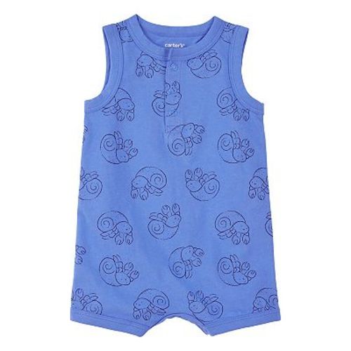 Baby Boy Carter's Hermit Crab Print Cotton Romper